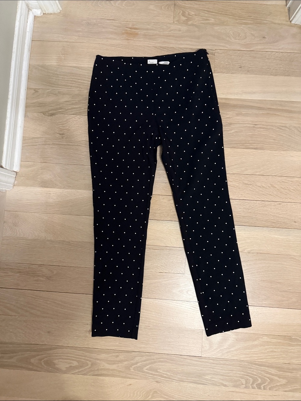 a new day Black with White Polka Dot Pants